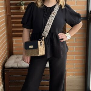 PANTALON PALAZZO NEGRO TU