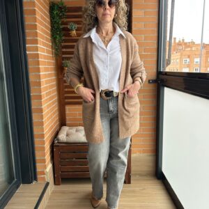 CARDIGAN BOTONES CAMEL