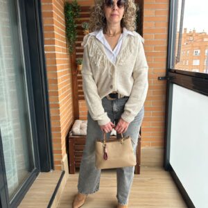 CARDIGAN FLECOS BEIGE